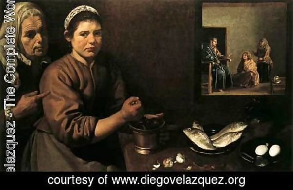 Velazquez - Christ in the House of Mary and Marthe c. 1620
