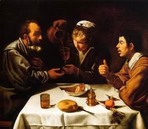 Velazquez - Peasants at the Table (El Almuerzo) c. 1620