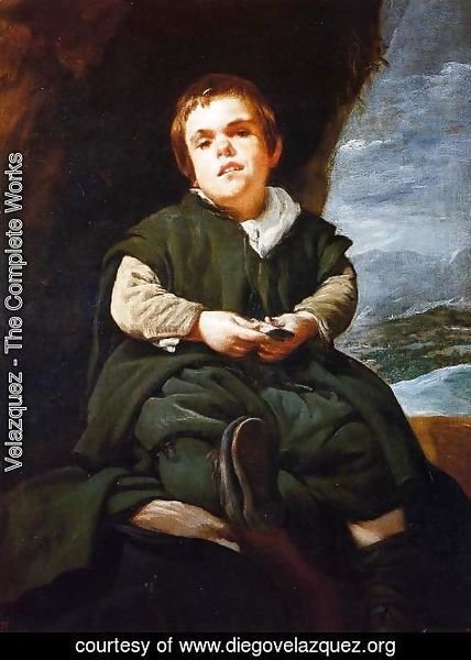Velazquez - The Dwarf Francisco Lezcano, Called "El Nino de Vallecas" 1643-45