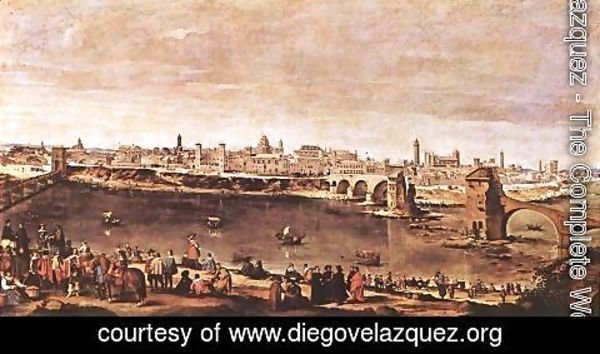 Velazquez - View of Zaragoza 1647
