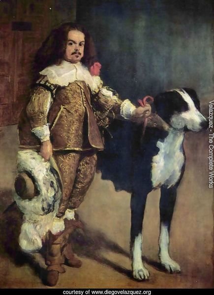 Court jester with a dog