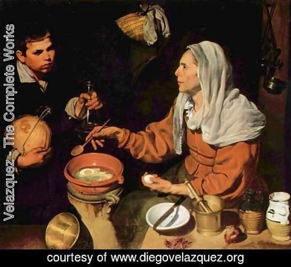 Velazquez - Old Woman Frying Eggs 1618