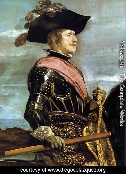 Velazquez - Philip IV on Horseback (detail) 1634-35