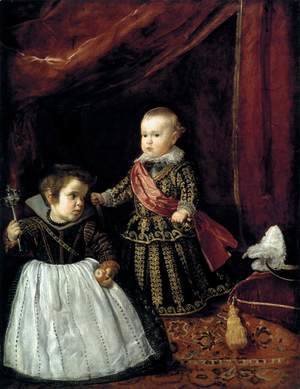 Prince Baltasar Carlos with a Dwarf 1631