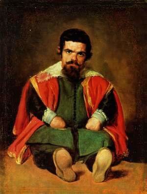 Velazquez - Portrait of a seated jester (Sebastian de Morra)